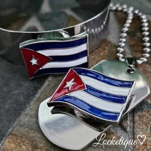 Luxe SS Necklace Militar & Armband bangle